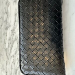Authentic Bottega Venetta Woven Leather Wallet